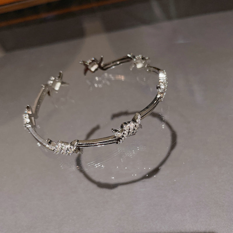 Flash Diamond Pig Nose Opening Bracelet