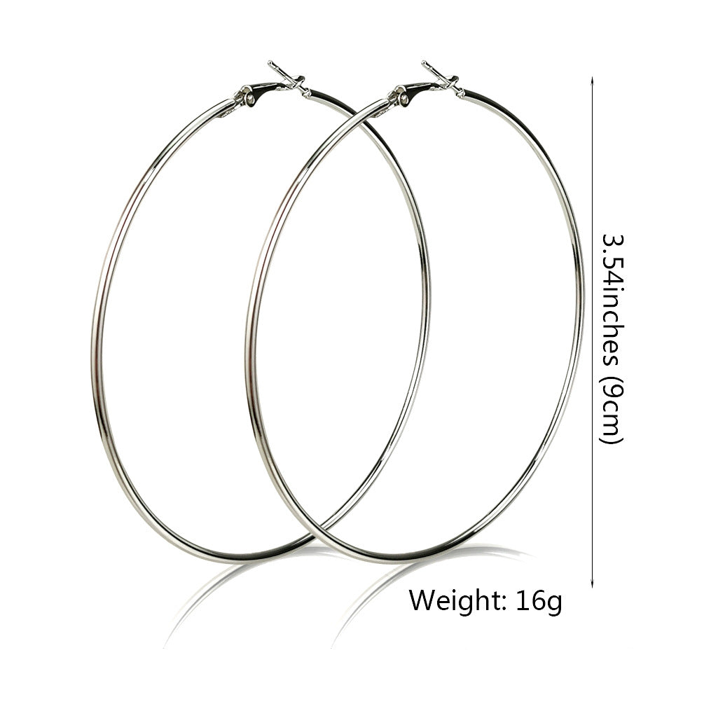 Exaggerated Popular Jewelry Large Hoop Earrings Diameter 90mm