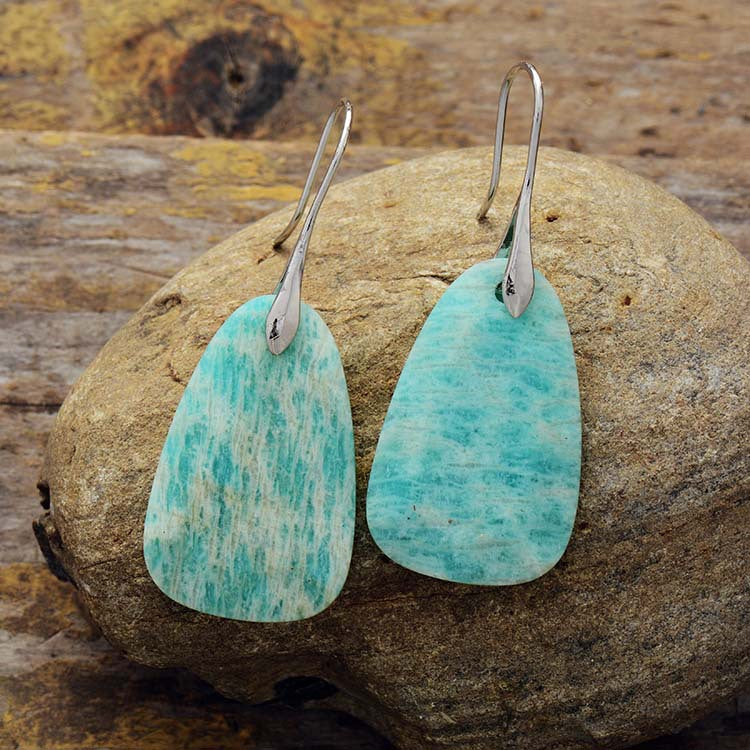 New Modern High-end Tianhe Stone Pendant Earrings