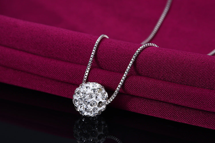 Fashion Full Diamond Round Necklace Women