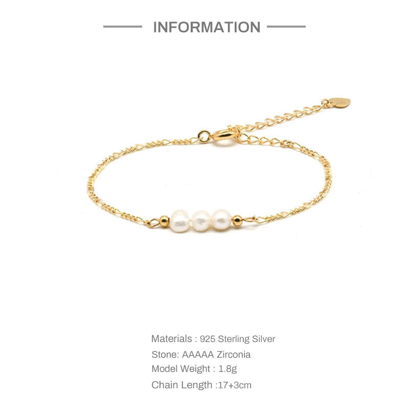 Fashion Statement Sterling Silver Design Pearl Bracelet