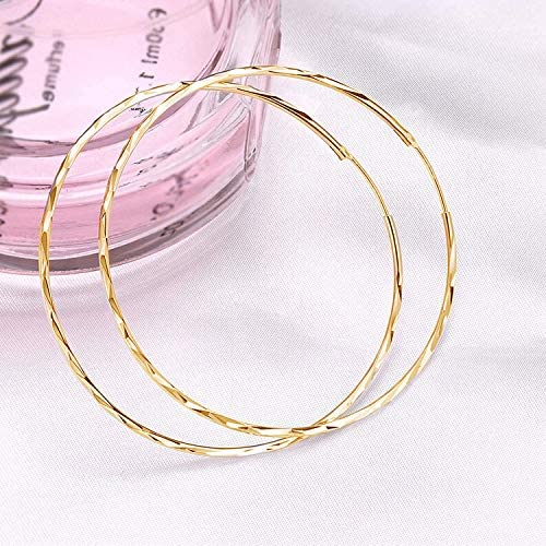 925 Sterling Silver Circle Endless Hoop Earrings for Women Girls