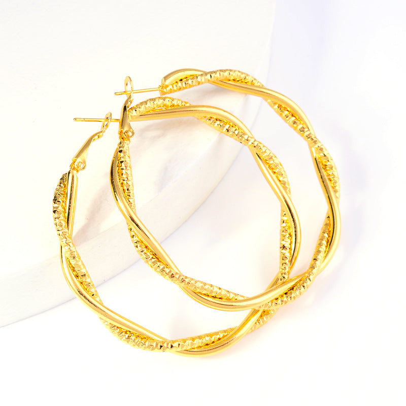 European And American Creative Exaggerated Large Hoop Earrings