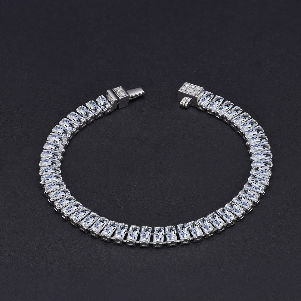 High Carbon Simulation Diamond 2.4*5mm Bracelet Chain