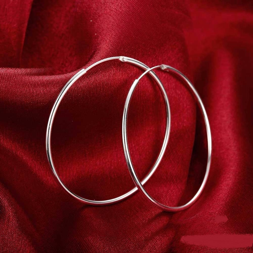 New Sterling Silver Women's Hoop Earrings