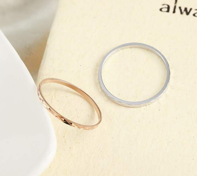 S925 Silver Ring Temperament Simple Joint Line Ring Girl Ring Ring