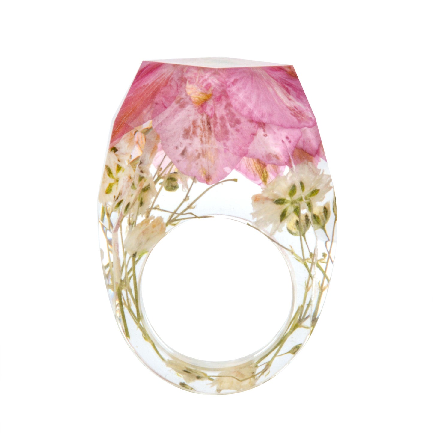 Dried Flower Resin Forest Handmade Dried Flower Epoxy Ring