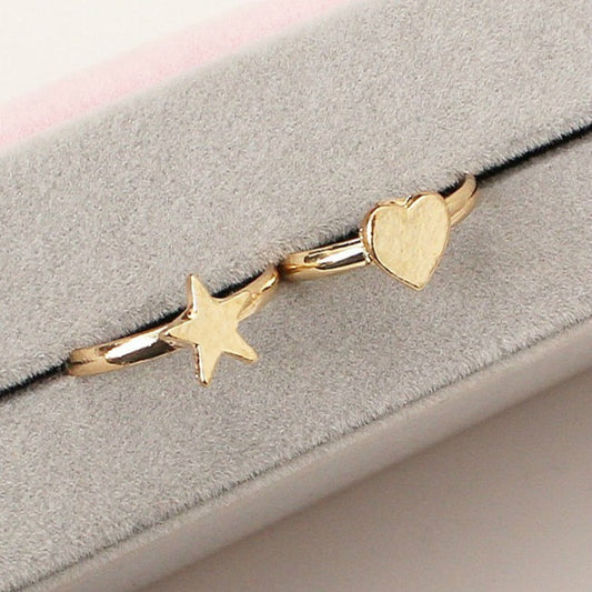 Chic love star five-pointed star ring female