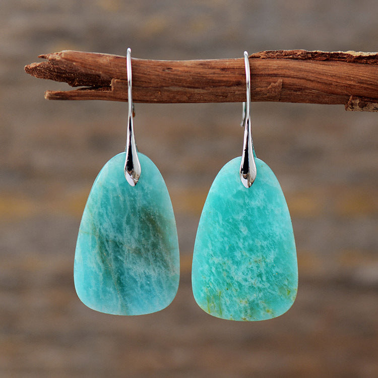 New Modern High-end Tianhe Stone Pendant Earrings