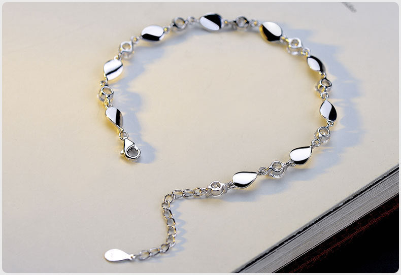 Diamond-encrusted 925 sterling silver bracelet