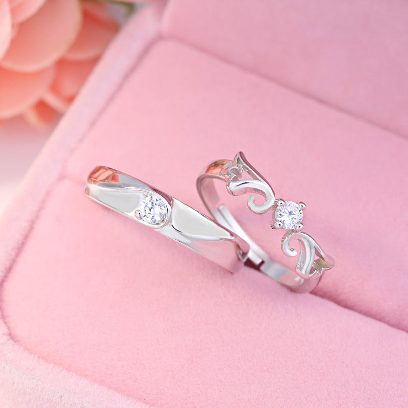 Angel couple wedding ring