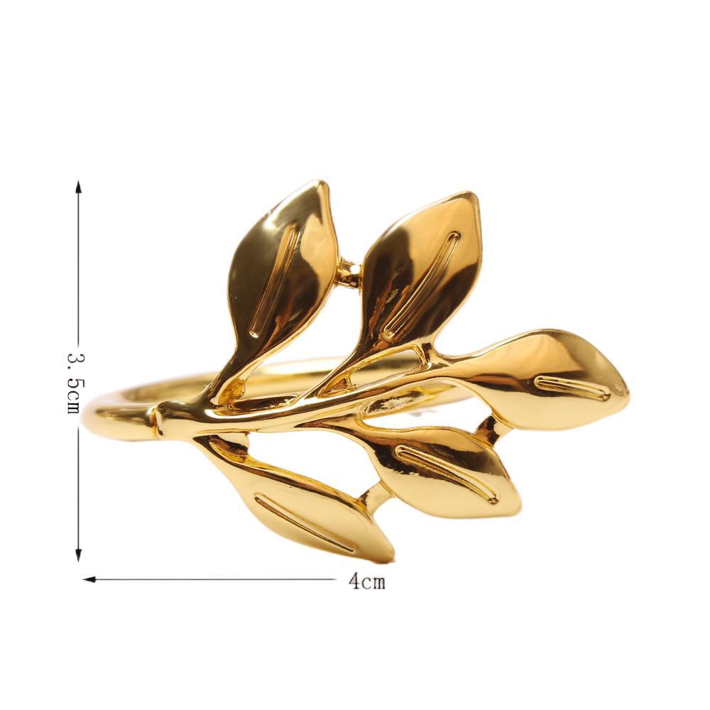 Gold-plated 5-petal Leaf Napkin Ring Fashion Maple Leaf Napkin Ring Leaf