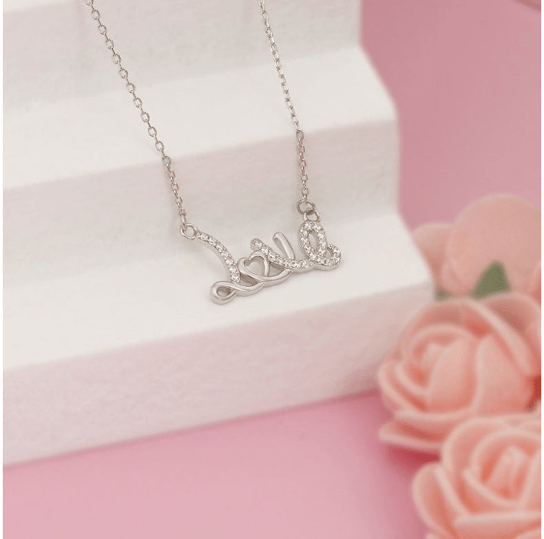 Simple Clavicle Chain Small Diamond Necklace Pendant