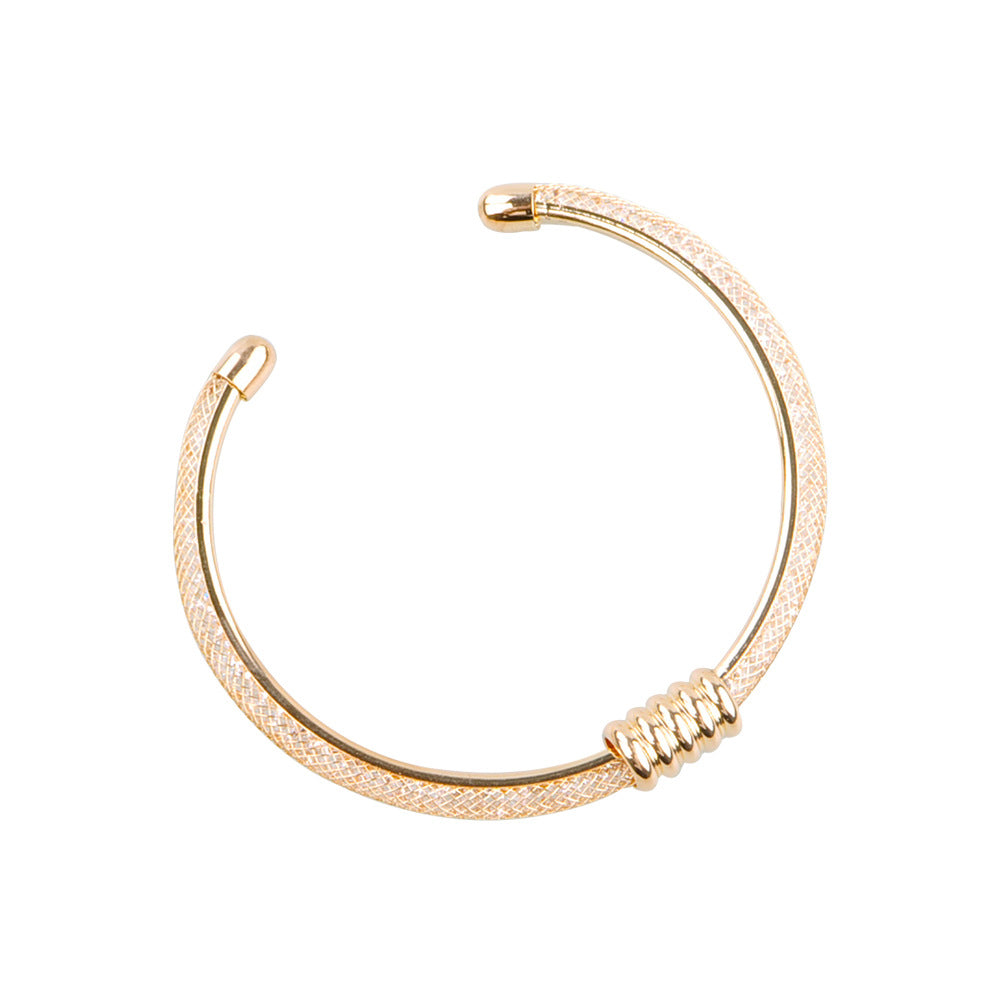 Fashion Alloy Hollow Geometric Bangle Bracelet Women