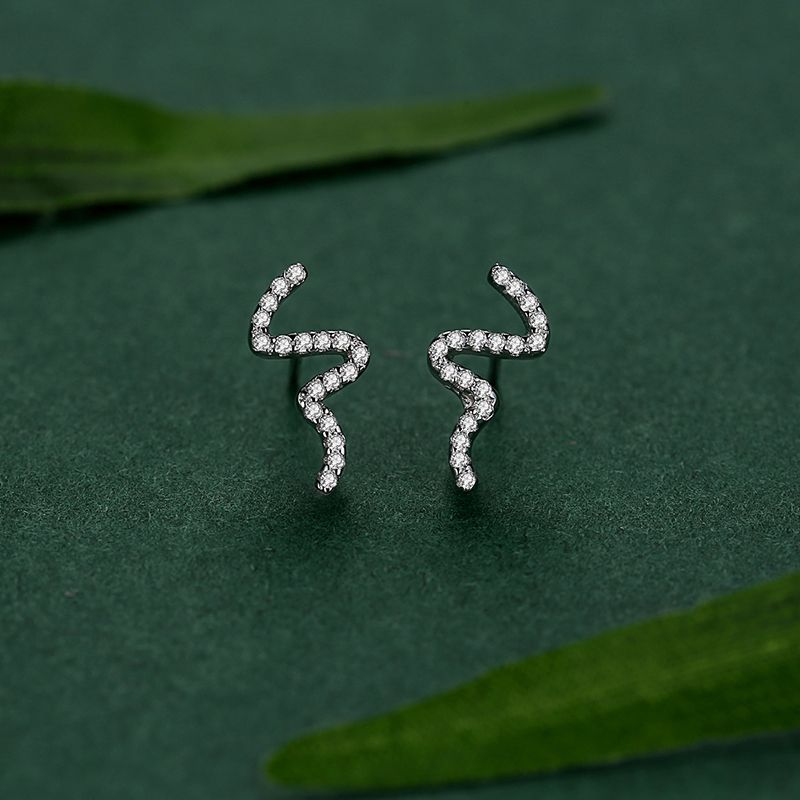 S925 Silver Temperament Snake Earrings