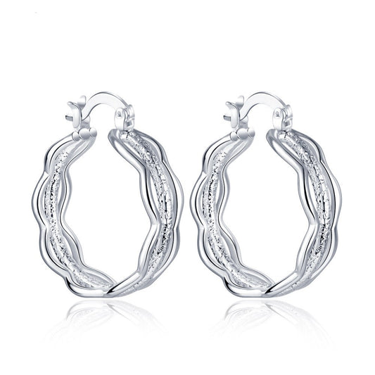 Ripple hoop earrings