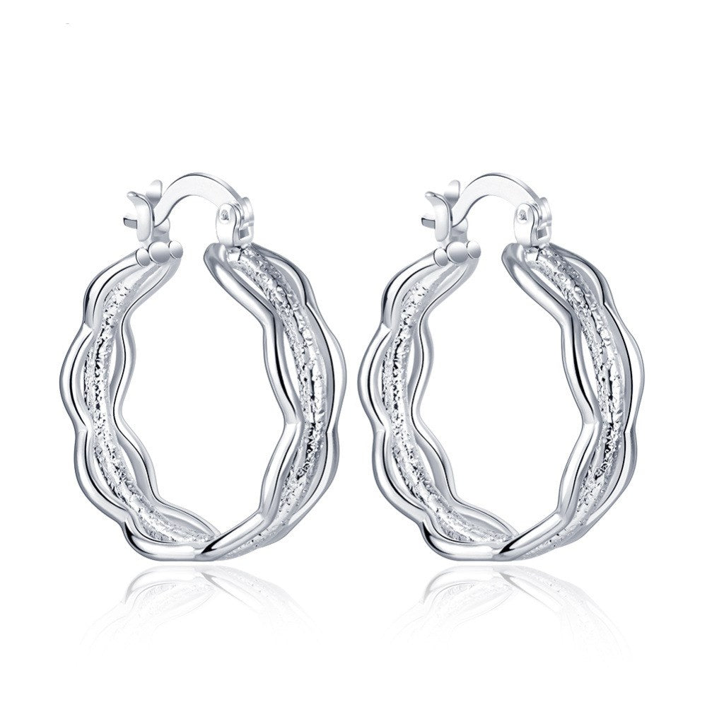 Ripple hoop earrings