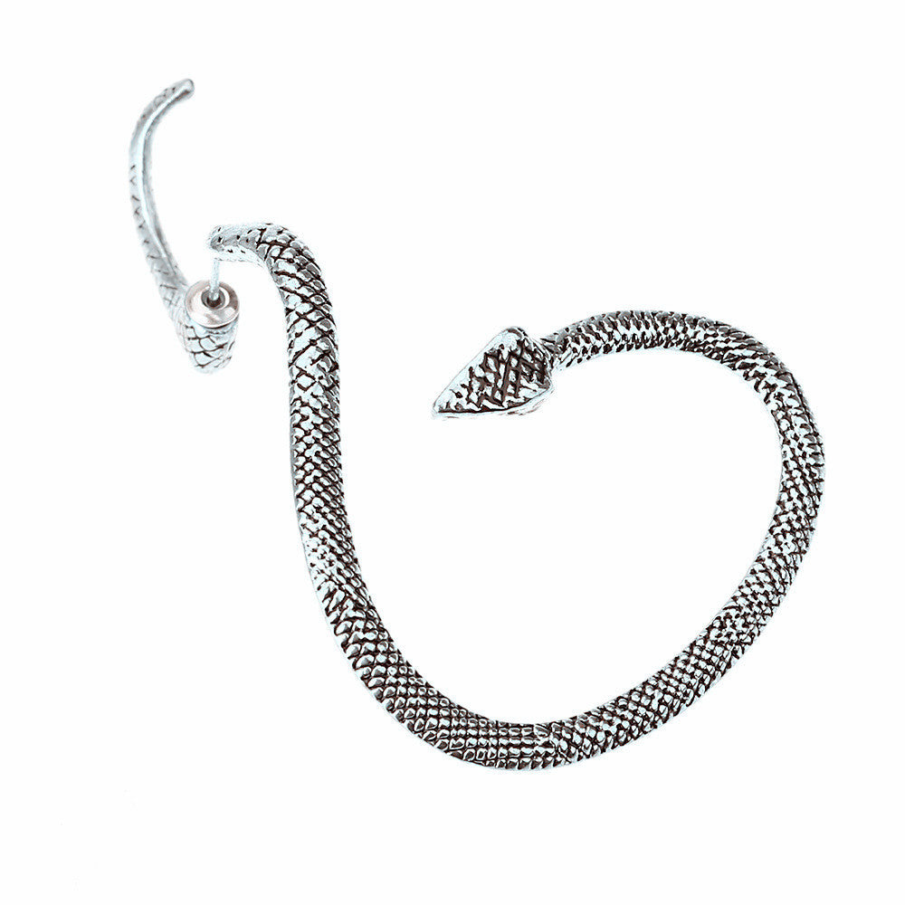 Individual winding snake earrings