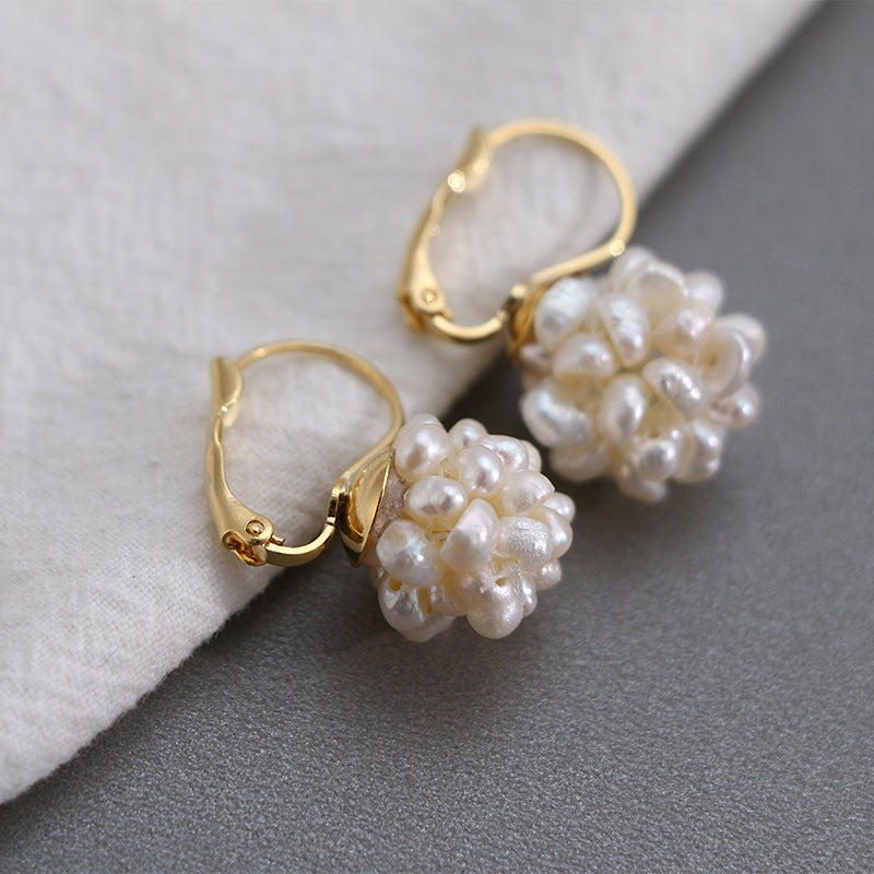 Minimalist Earrings Natural Pearl 14k Earrings