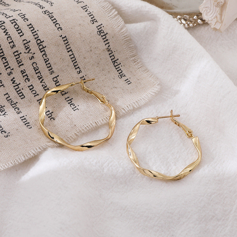 Metal hoop earrings