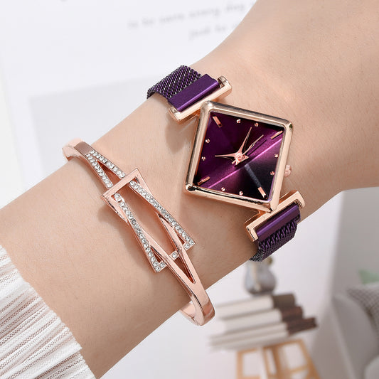 Diamond watch bracelet