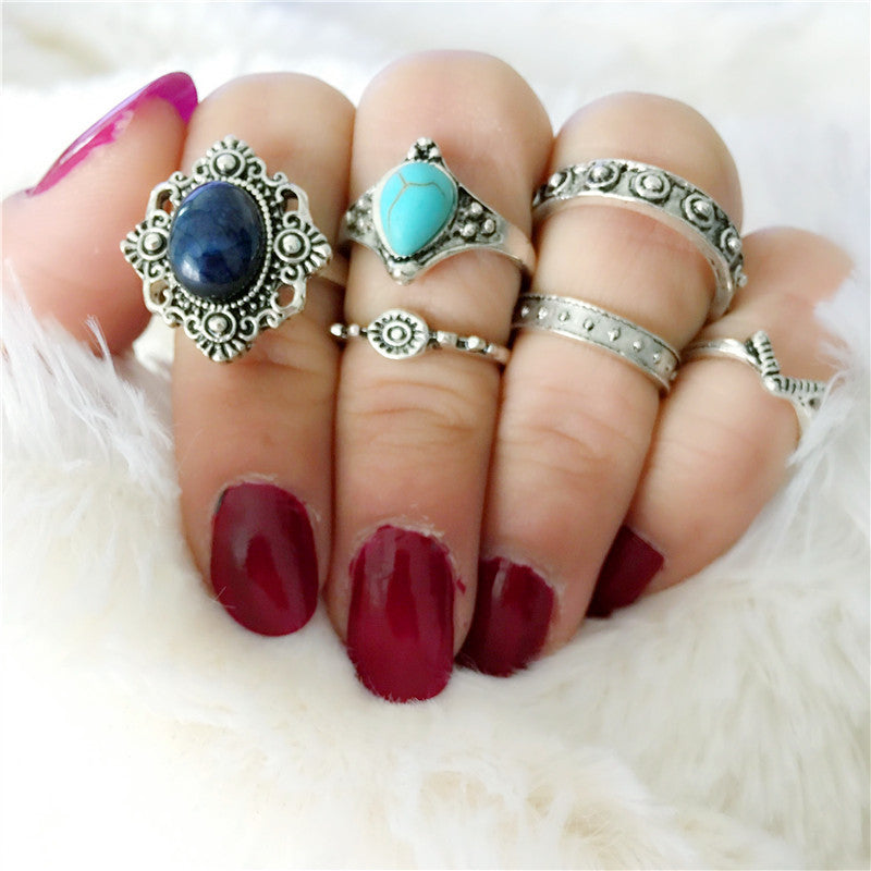 Vintage Fashion Ring set of 6