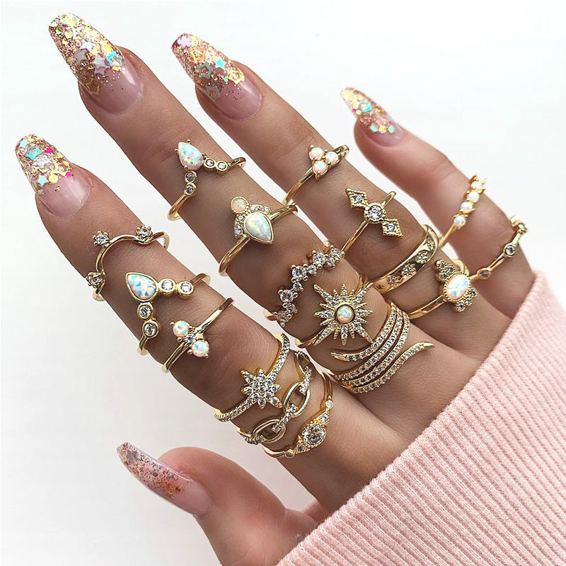 Popular Fashion Geometric Joint Ring Set