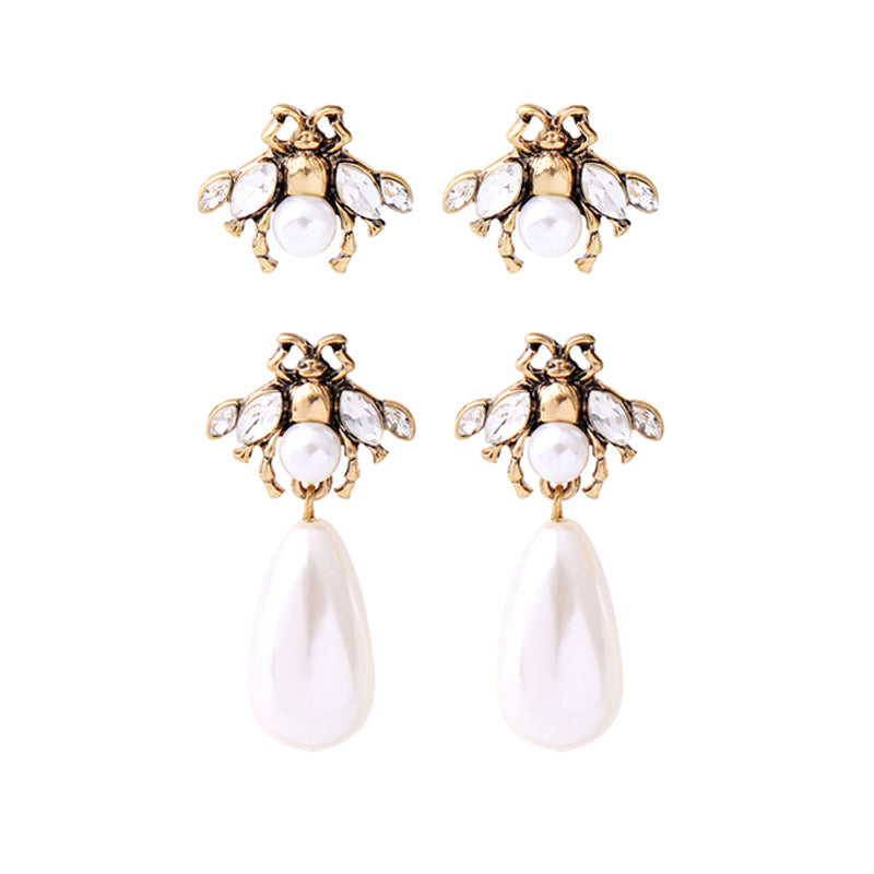 Bee Pearl Earrings