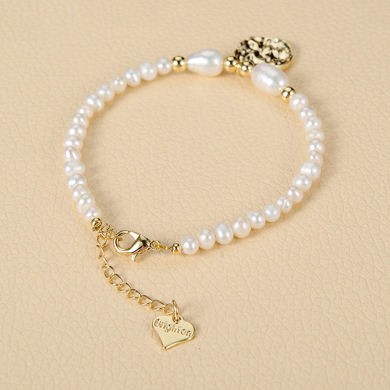 European And American Vintage Classic Metal Pearl Bracelet