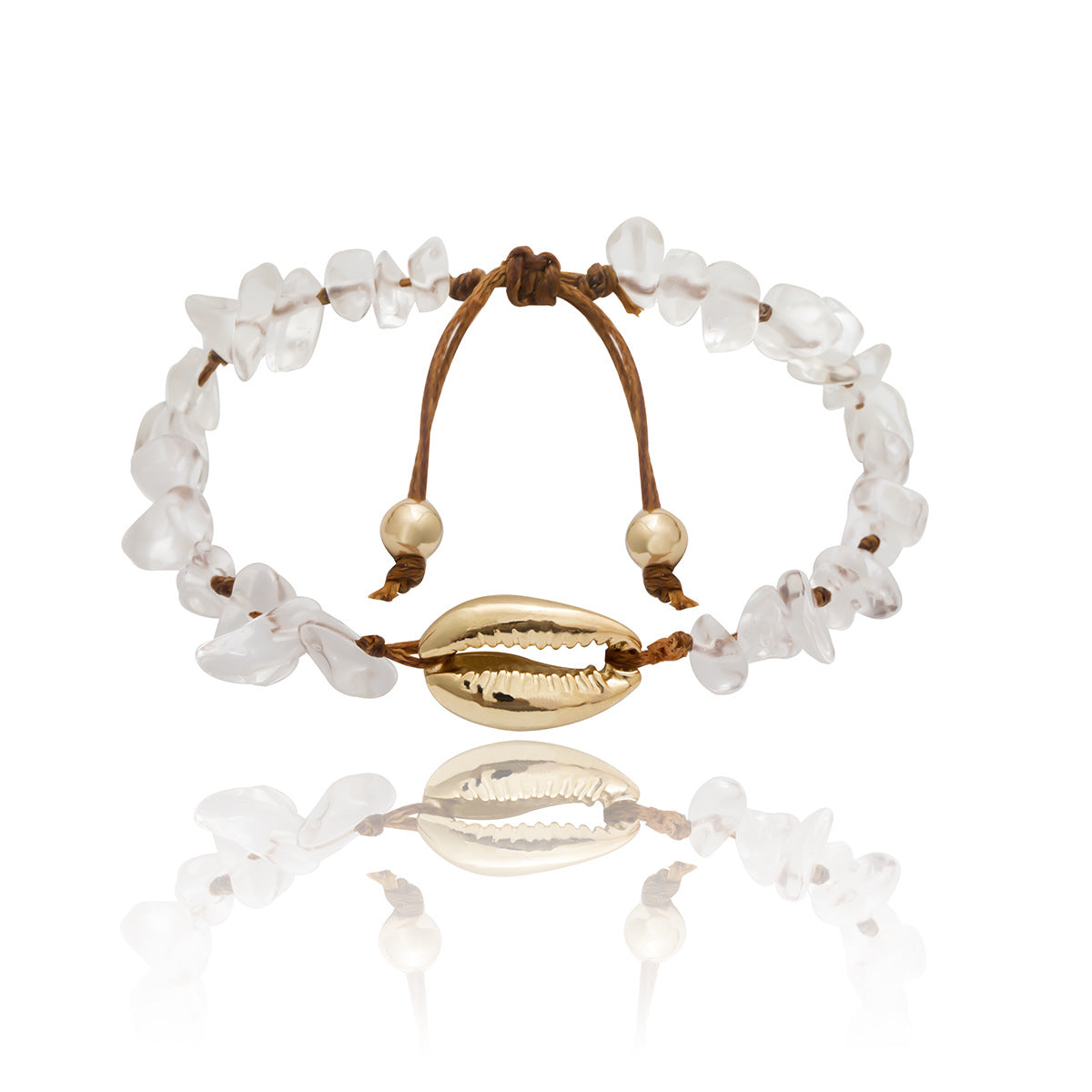 Temperament pearl shell rough set bracelet