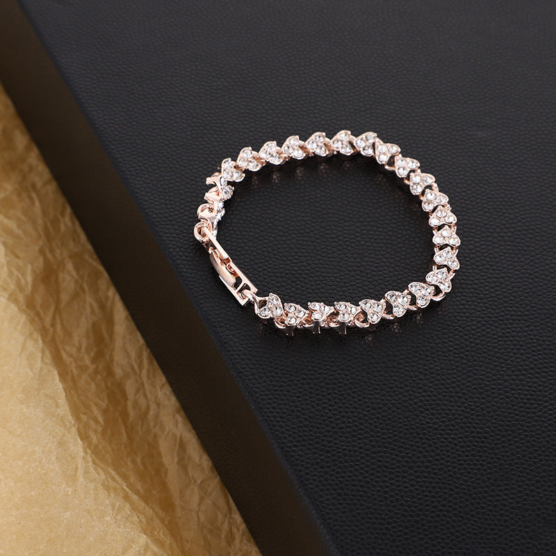 Simple Natural Diamond Crystal Bracelet Contracted