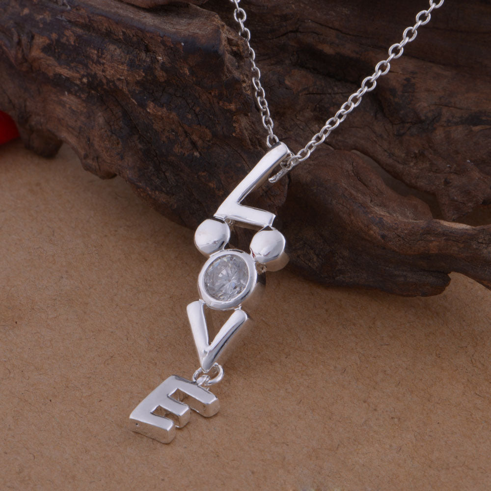 LOVE diamond necklace