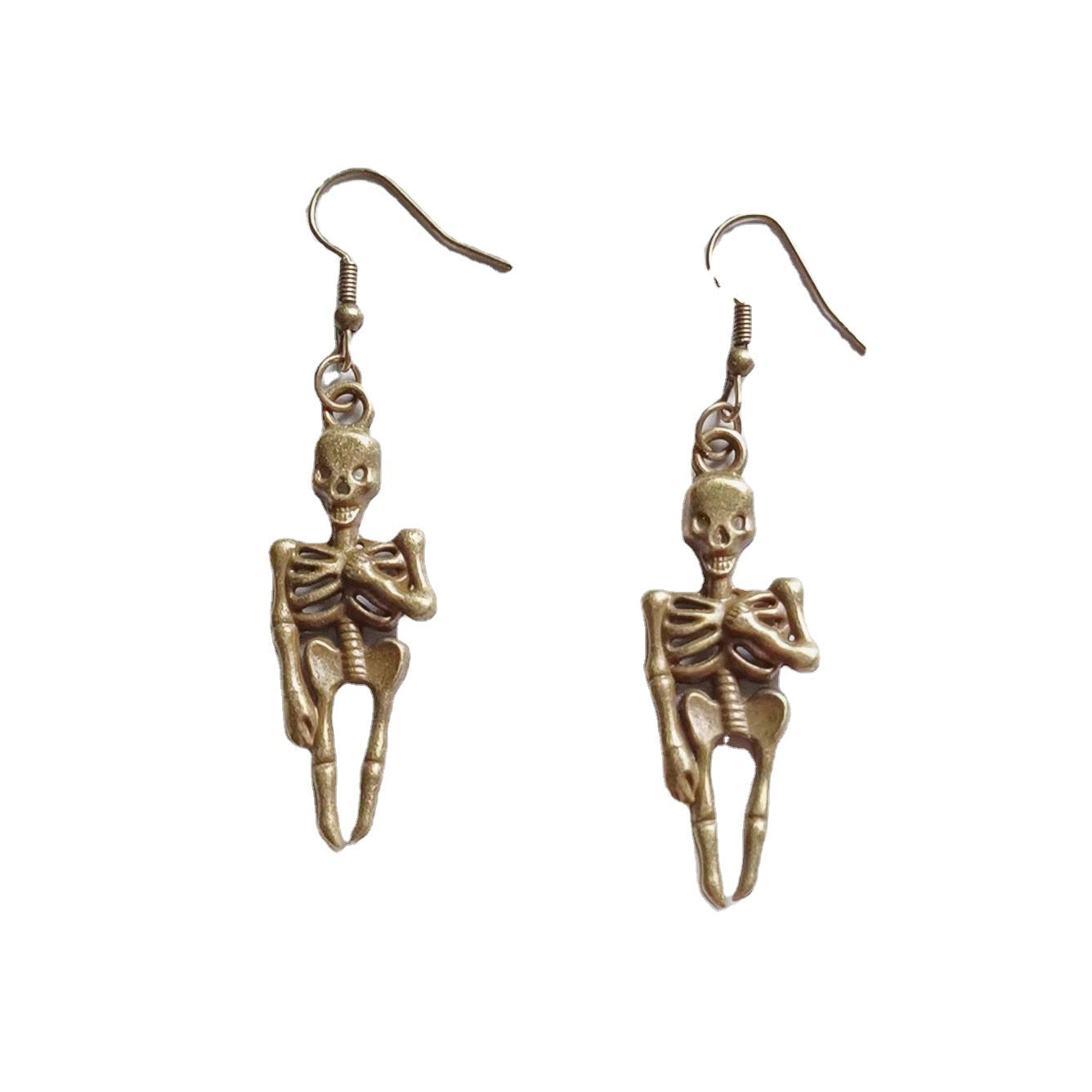 Dark Gothic Skull Skeleton Exaggerated Earrings