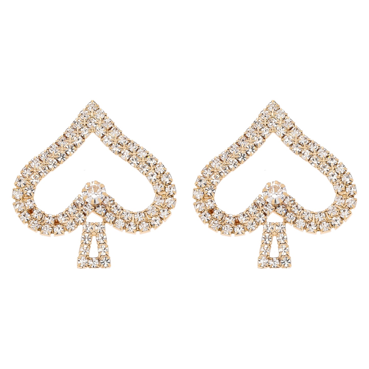 Alloy Diamond And Rhinestone Earrings