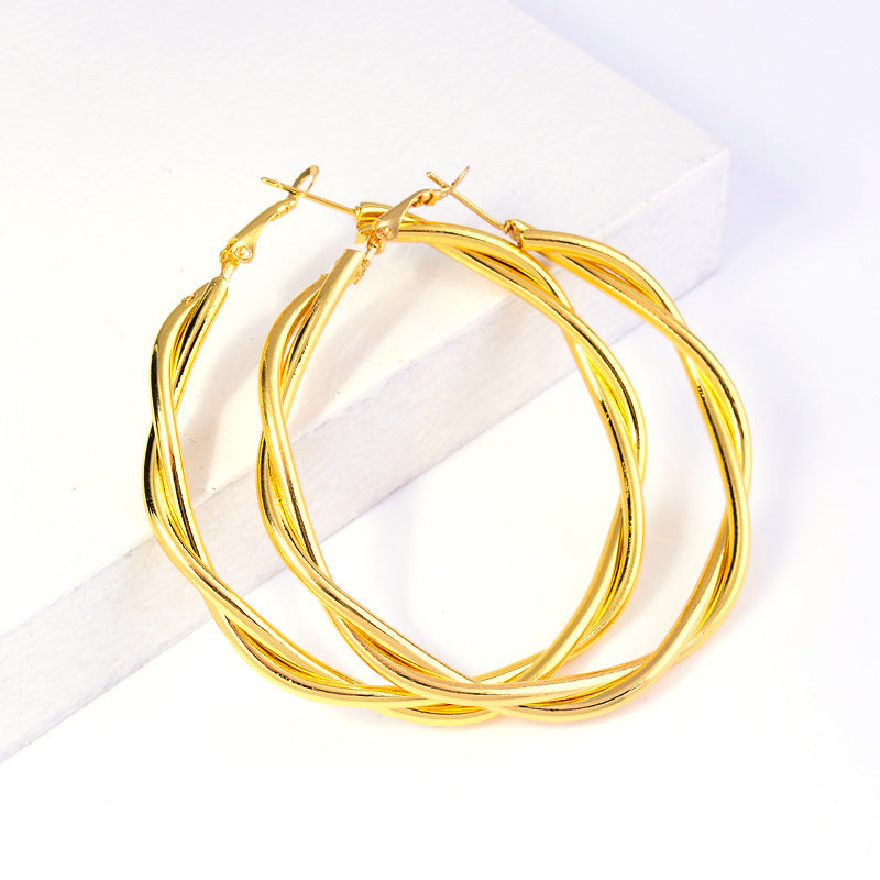 European And American Creative Exaggerated Large Hoop Earrings