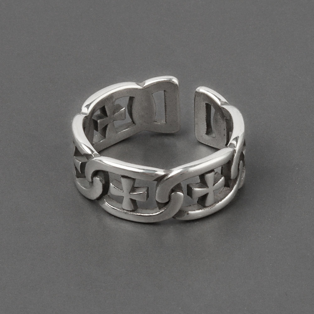 Dongdaemun Personality Trendy Ring Wide Face Cross