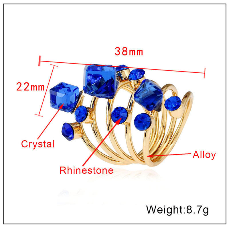 Crystal Ring Exaggerated Large Spring Ring rings for women