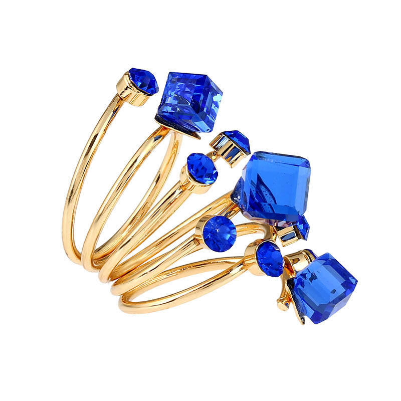 Crystal Ring Exaggerated Large Spring Ring rings for women