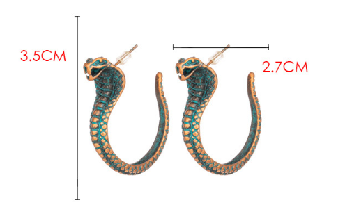 Individual snake earrings