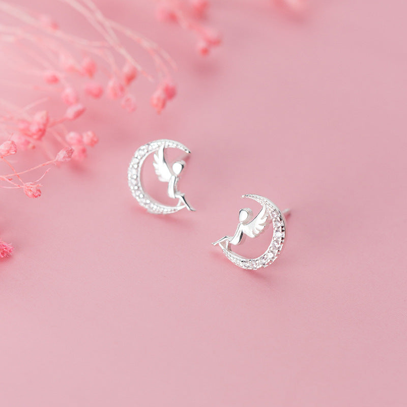 Stud earrings with diamonds and girl earrings