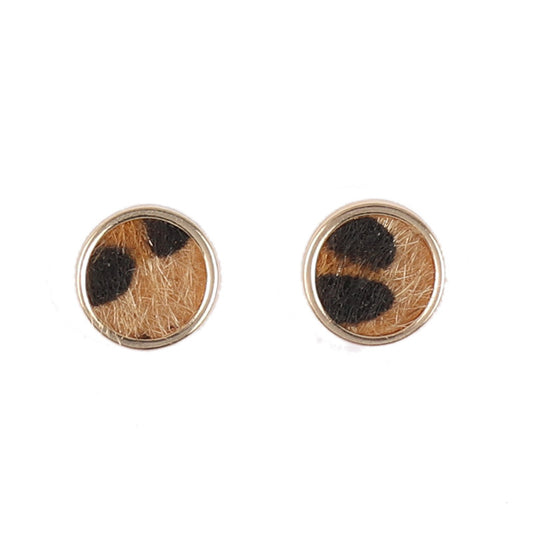 Straw Woven Natural Stone Inlaid Fashionable Simple Stone Earrings