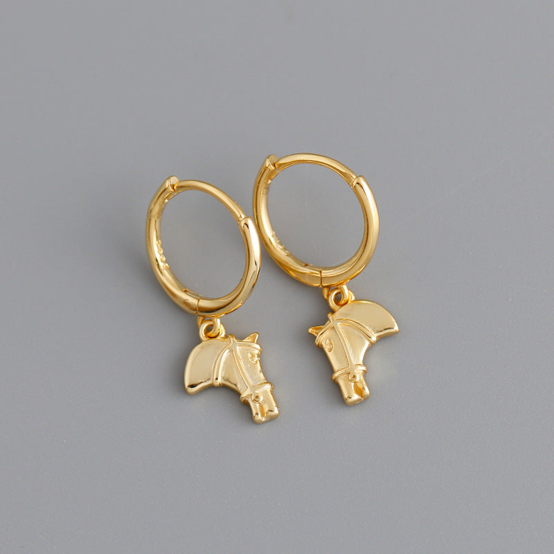 Women's glossy hoop earrings