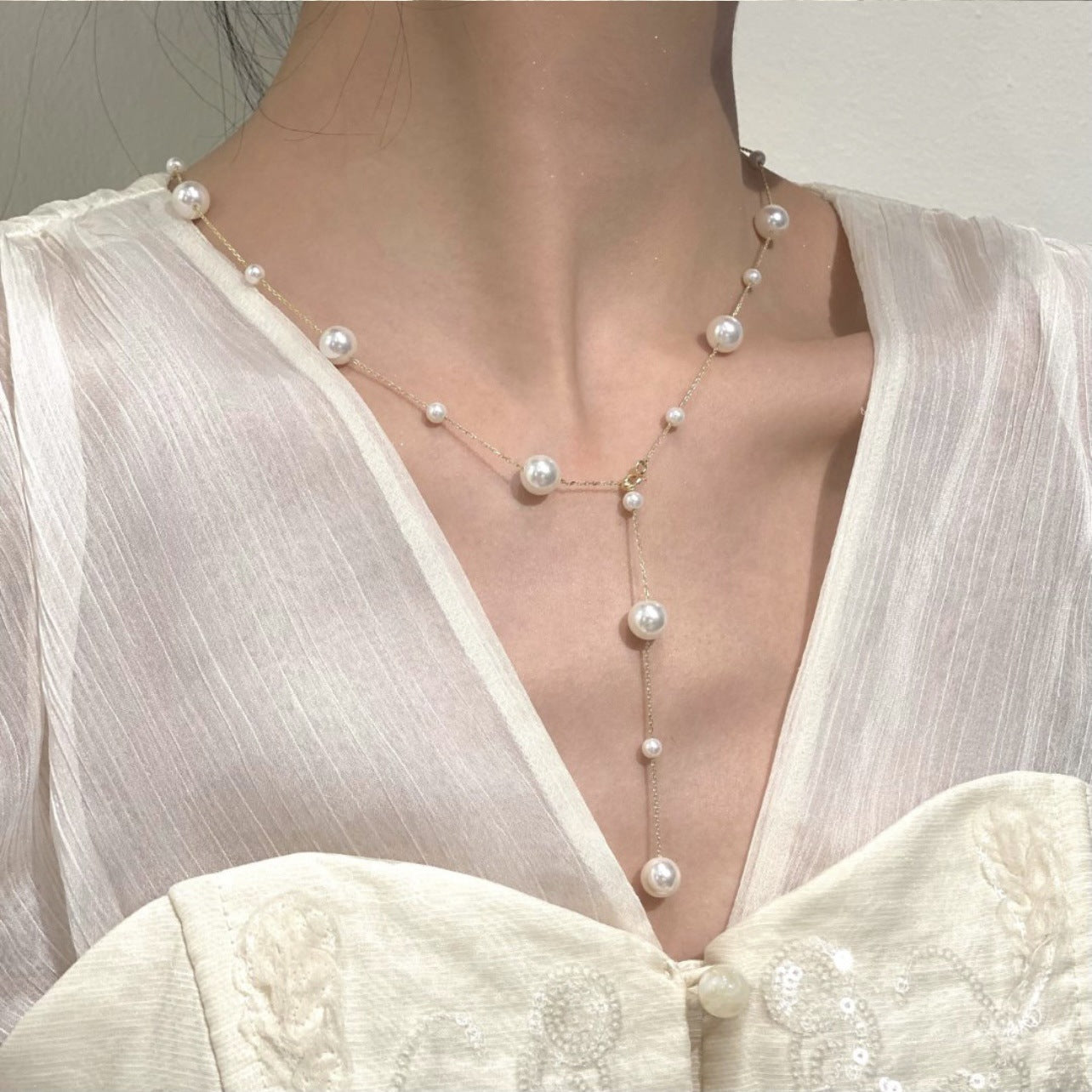 Pearl Necklace Clavicle Chain Lady Temperament Can Be Made