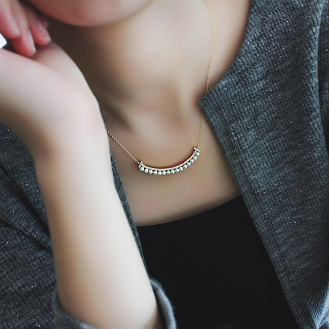 Smiley Pearl Necklace