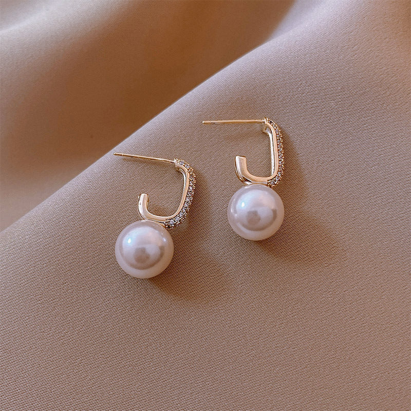 Pearl Ear Studs French Style New Earrings