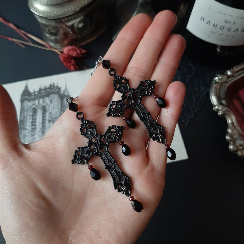 Cross Gothic Dark Anhe Earrings