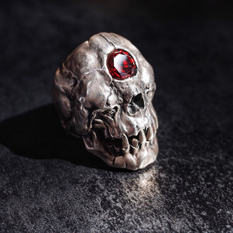 European And American Ancient Greek Mythology Ruby Cyclops Ring