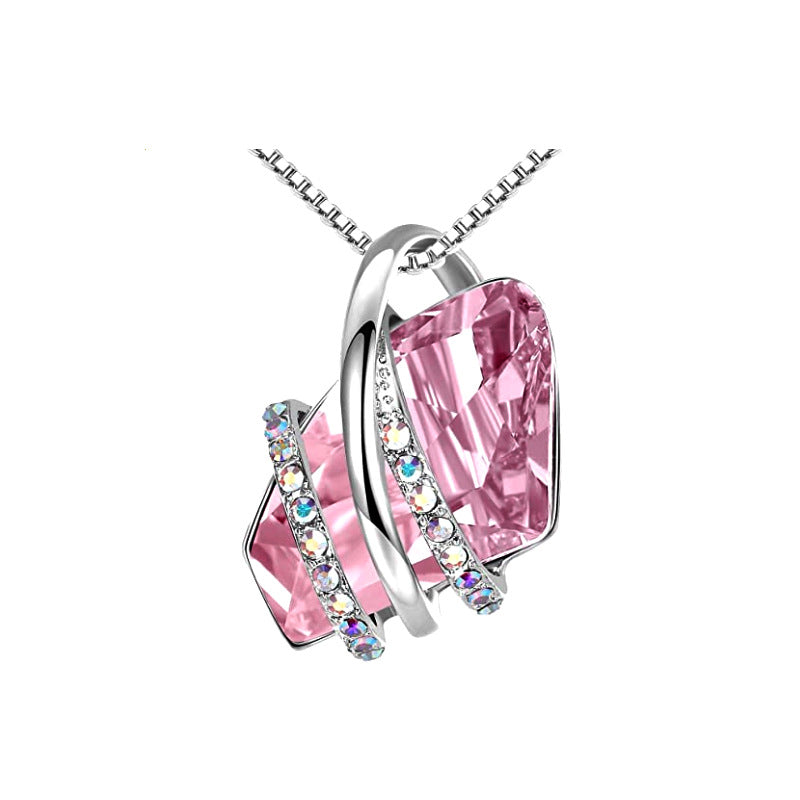 New Style Crystal Necklace European And American Explosive Fashion Pendant