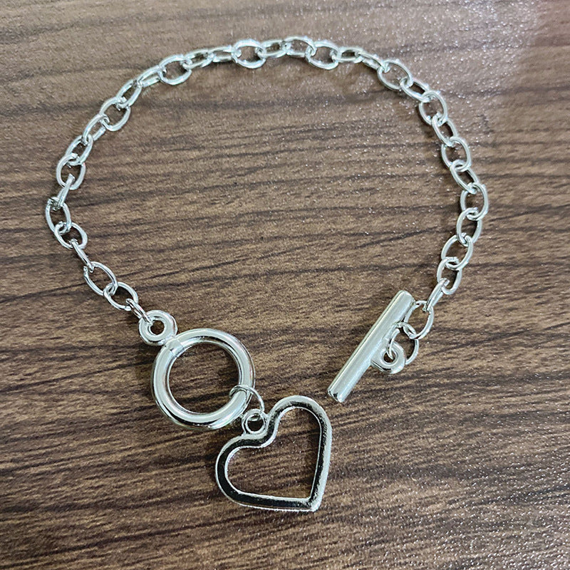 Simple Love Heart Pendant Bracelet