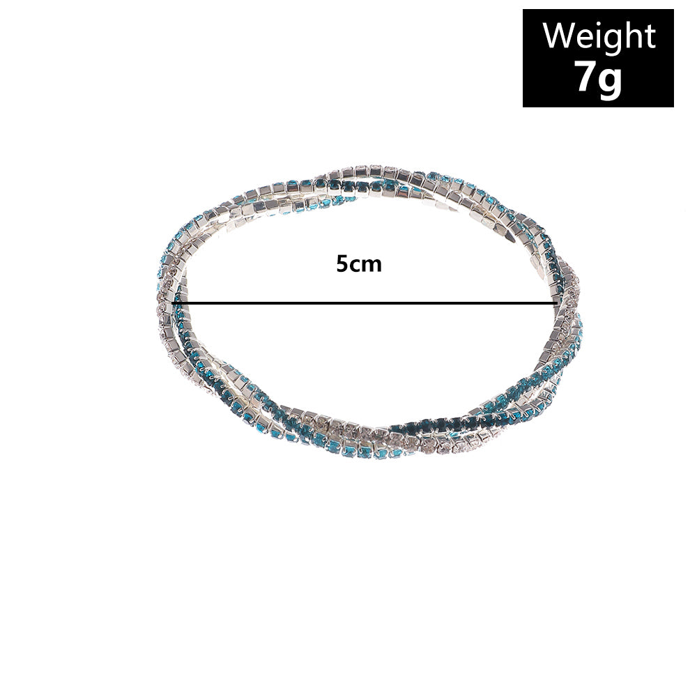 Multilayer Rhinestone Bracelet Girl Bracelet Bracelet Three Layer Cross Diamond Bracelet